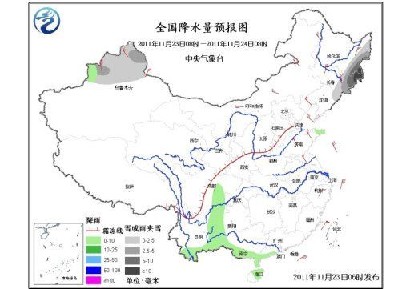 全国降水量预报图