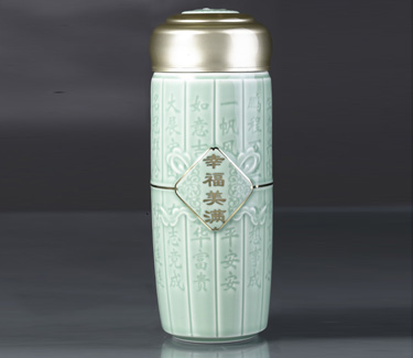 幸福美满健康瓷杯