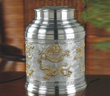 九龙茶尊-纯锡茶叶罐