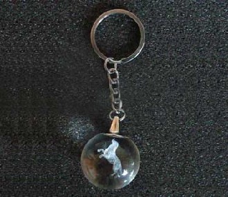 球形水晶钥匙扣
